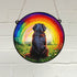 Bernese Mountain Dog Rainbow Bridge Stained Glass Effect Suncatcher